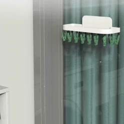 The Blissful Bath Badezimmer-Wandmontierter Wäscheständer für das Badezimmer – platzsparender Organizer