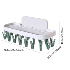 The Blissful Bath Badezimmer-Wandmontierter Wäscheständer für das Badezimmer – platzsparender Organizer