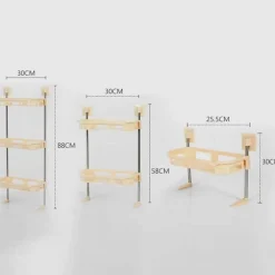 The Blissful Bath Badezimmer-Wandmontiertes Badezimmerregal - Mehrschichtiges Organizer-Aufbewahrungsregal