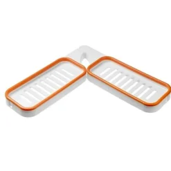 The Blissful Bath Badezimmer-Wandmontiertes Badezimmerregal - Drehbarer, platzsparender Organizer