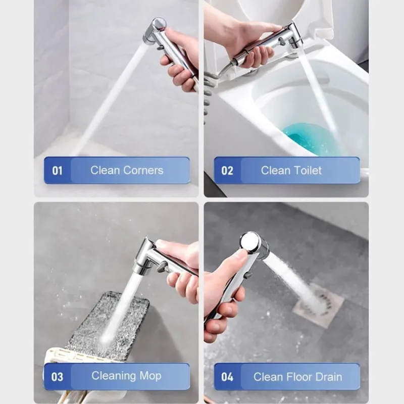 The Blissful Bath Badezimmer-Wandmontiertes Badezimmer-Wasserhahn-Sprühset – Frische Bewässerungslösung