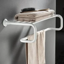 The Blissful Bath Badezimmer-Wandmontiertes Badezimmer-Zubehörhalter-Set – Organizer für Handtücher, Toilettenartikel und Accessoires