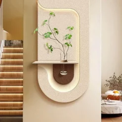 Timeless Vessels Beleuchtung-Wandvase Lampe mit grüner Pflanze - Eingangsdekor