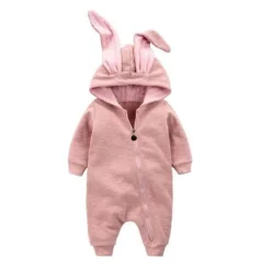 The Decor Haven Babykleidung|Babykleidung-Warmer Strampler mit Hasenohren für Kleinkinder – Winter-Kaninchen-Overall