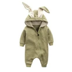 The Decor Haven Babykleidung|Babykleidung-Warmer Strampler mit Hasenohren für Kleinkinder – Winter-Kaninchen-Overall