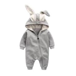The Decor Haven Babykleidung|Babykleidung-Warmer Strampler mit Hasenohren für Kleinkinder – Winter-Kaninchen-Overall