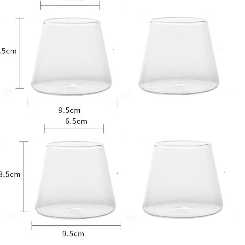 Plates u0026 More Küche & Esszimmer-Wasserbecher aus klarem Glas – vielseitiger Kaffee- und Saftbecher