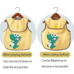 Kinder The Decor Haven Kinderwagen & Zubehör-Wasserdichte Babyschürze mit Tiermuster – süßer Kochkittel für Kinder