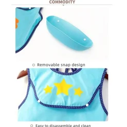 Kinder The Decor Haven Kinderwagen & Zubehör-Wasserdichte Babyschürze mit Tiermuster – süßer Kochkittel für Kinder