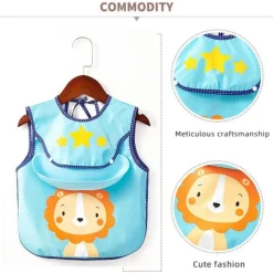 Kinder The Decor Haven Kinderwagen & Zubehör-Wasserdichte Babyschürze mit Tiermuster – süßer Kochkittel für Kinder