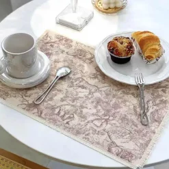 Plates u0026 More Küche & Esszimmer-Wasserdichte Essensmatte aus Baumwollleinen – wärmeisolierende Küchenunterlage