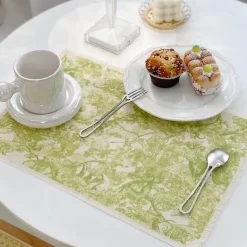 Plates u0026 More Küche & Esszimmer-Wasserdichte Essensmatte aus Baumwollleinen – wärmeisolierende Küchenunterlage