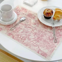 Plates u0026 More Küche & Esszimmer-Wasserdichte Essensmatte aus Baumwollleinen – wärmeisolierende Küchenunterlage