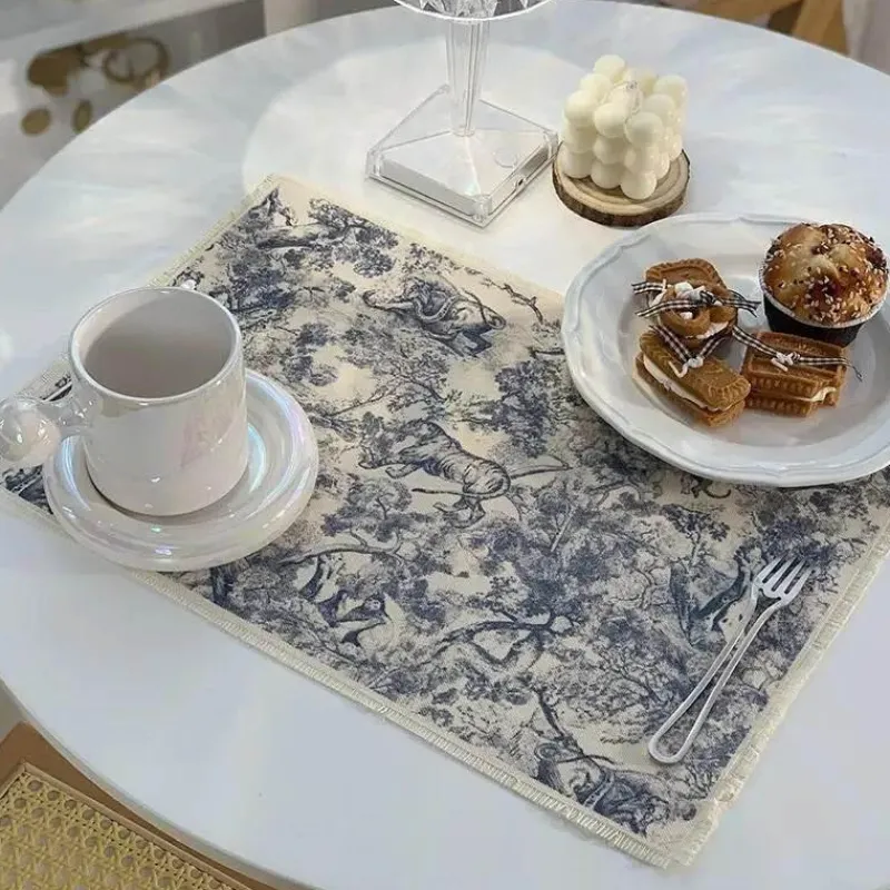 Plates u0026 More Küche & Esszimmer-Wasserdichte Essensmatte aus Baumwollleinen – wärmeisolierende Küchenunterlage