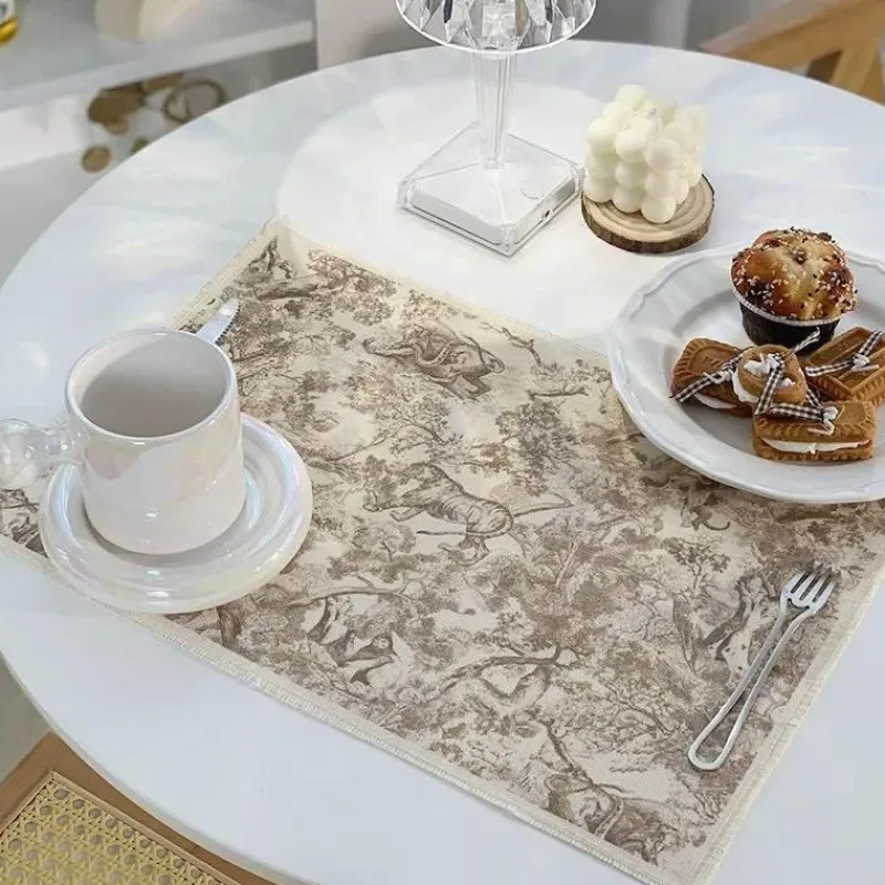 Plates u0026 More Küche & Esszimmer-Wasserdichte Essensmatte aus Baumwollleinen – wärmeisolierende Küchenunterlage