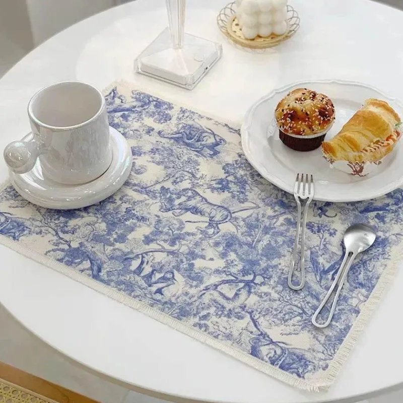 Plates u0026 More Küche & Esszimmer-Wasserdichte Essensmatte aus Baumwollleinen – wärmeisolierende Küchenunterlage