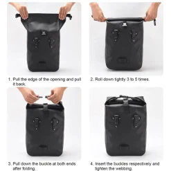 Wilderness Haven Taschen & Geldbörsen|Fahrräder & Verkehr-Wasserdichte Fahrradsatteltasche - Robuste Fahrrad-Schultertasche