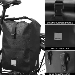 Wilderness Haven Taschen & Geldbörsen|Fahrräder & Verkehr-Wasserdichte Fahrradsatteltasche - Robuste Fahrrad-Schultertasche