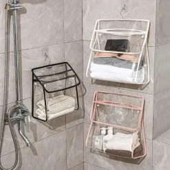 The Blissful Bath Badezimmer-Wasserdichte, hängende Badezimmer-Organizer-Tasche – transparente Aufbewahrungslösung