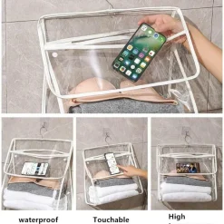 The Blissful Bath Badezimmer-Wasserdichte, hängende Badezimmer-Organizer-Tasche – transparente Aufbewahrungslösung