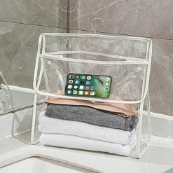The Blissful Bath Badezimmer-Wasserdichte, hängende Badezimmer-Organizer-Tasche – transparente Aufbewahrungslösung