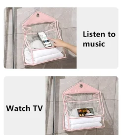 The Blissful Bath Badezimmer-Wasserdichte, hängende Badezimmer-Organizer-Tasche – transparente Aufbewahrungslösung