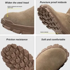 Herren Decor Herrenschuhe-Wasserdichte Sicherheitsstiefel – Strapazierfähiges, strapazierfähiges Arbeitsschuhwerk