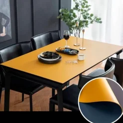 Timeless Touch Wohndeko|Küche & Esszimmer-Wasserdichte Tischschutzmatte aus Leder – nordisches minimalistisches Design