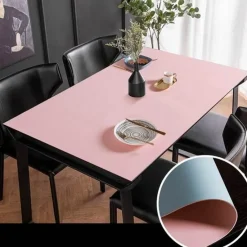 Timeless Touch Wohndeko|Küche & Esszimmer-Wasserdichte Tischschutzmatte aus Leder – nordisches minimalistisches Design