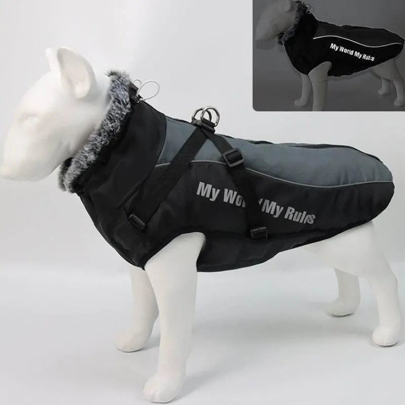 Furendo Haustierzubehör|Reinigungswerkzeuge Für Haustiere-Wasserdichte Winterjacke für Hunde – warmer, gemütlicher Haustiermantel