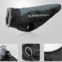 Furendo Haustierzubehör|Reinigungswerkzeuge Für Haustiere-Wasserdichte Winterjacke für Hunde – warmer, gemütlicher Haustiermantel