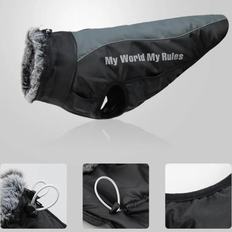 Furendo Haustierzubehör|Reinigungswerkzeuge Für Haustiere-Wasserdichte Winterjacke für Hunde – warmer, gemütlicher Haustiermantel