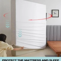 The Decor Haven Gadgets Für Zuhause-Wasserdichter Matratzenschoner – Atmungsaktiver Bettbezug, allergie- und staubmilbenresistent