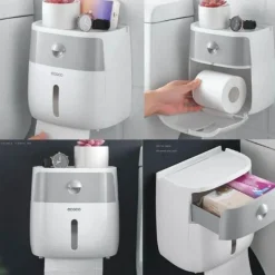 The Blissful Bath Badezimmer-Wasserdichter Toilettenpapierhalter - Badezimmer-Aufbewahrungs-Organizer