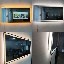 Tranquil Waters Heimwerkzeuge|Badezimmer-Wasserdichter Zauberspiegel mit LED-Touchscreen – intelligenter Kosmetikspiegel