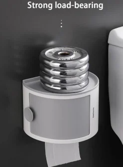 The Blissful Bath Badezimmer-Wasserdichtes mehrschichtiges Toilettenpapierhalter-Regal - Badezimmer-Aufbewahrungs-Organizer