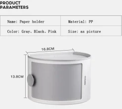 The Blissful Bath Badezimmer-Wasserdichtes mehrschichtiges Toilettenpapierhalter-Regal - Badezimmer-Aufbewahrungs-Organizer