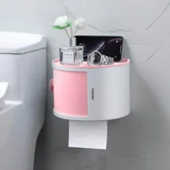 The Blissful Bath Badezimmer-Wasserdichtes mehrschichtiges Toilettenpapierhalter-Regal - Badezimmer-Aufbewahrungs-Organizer