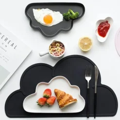 The Decor Haven Küche & Esszimmer-Wasserdichtes Silikon-Tischset – kinderfreundliches Design