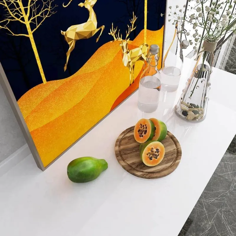 The Decor Haven Küche & Esszimmer|Heimwerkzeuge-Wasserfeste, selbstklebende Arbeitsplattenfolienrolle – glänzender Oberflächenschutz