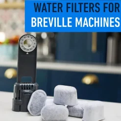 Tom Küche & Esszimmer-Wasserfilter für Breville-Espressomaschinen – 6er-Pack Kohlefilter