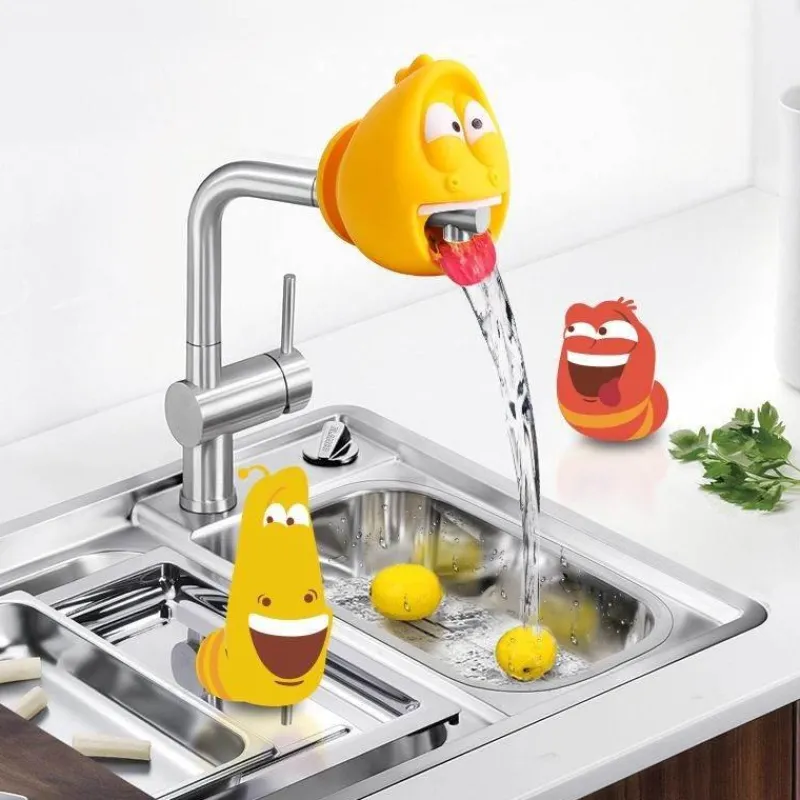 Tranquil Waters Badezimmer-Wasserhahnverlängerung für Kinder, Cartoon-Fisch, lustiges Badezubehör