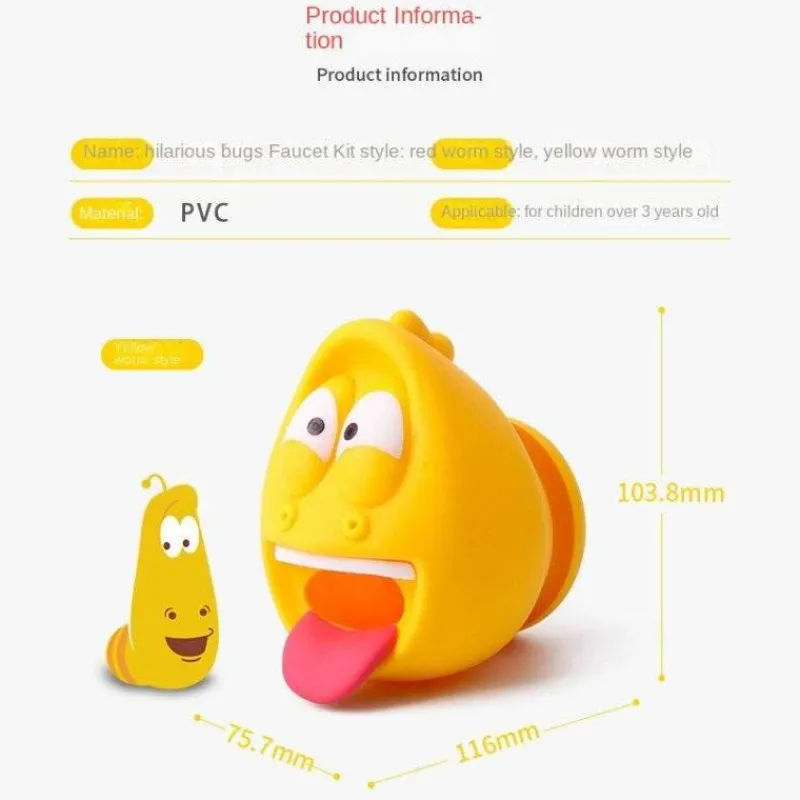 Tranquil Waters Badezimmer-Wasserhahnverlängerung für Kinder, Cartoon-Fisch, lustiges Badezubehör