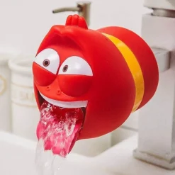 Tranquil Waters Badezimmer-Wasserhahnverlängerung für Kinder, Cartoon-Fisch, lustiges Badezubehör