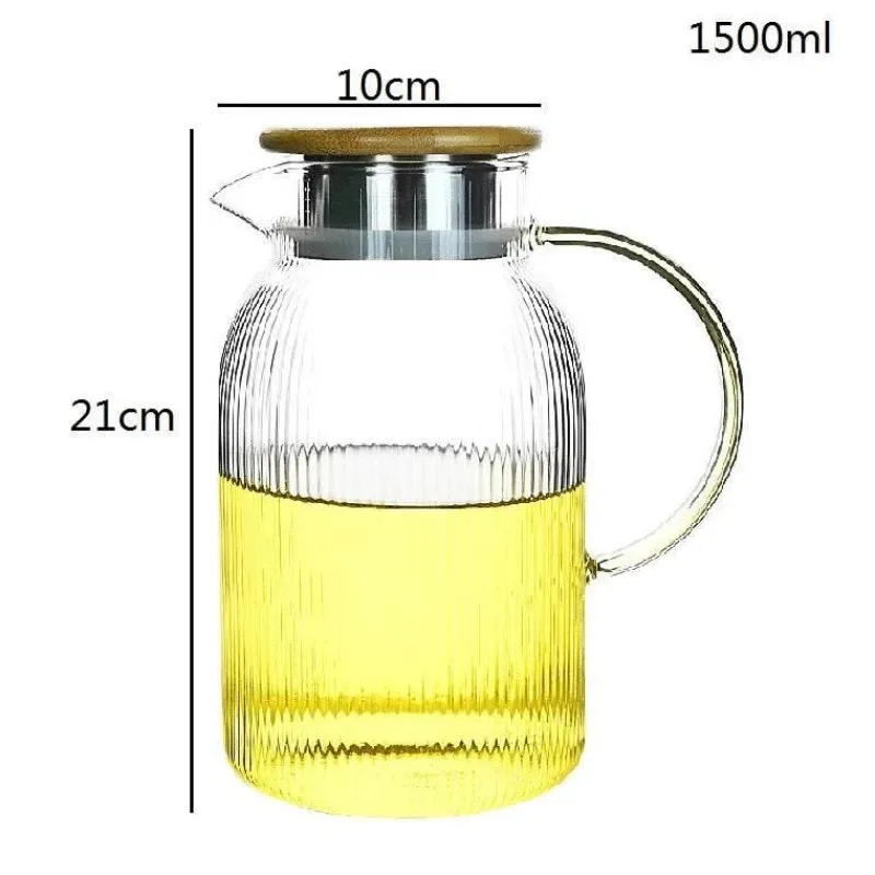 Plates u0026 More Küche & Esszimmer-Wasserkrug aus Glas mit Griff – Vielseitiger Krug für heißen und kalten Tee