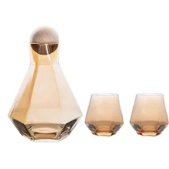 The Cozy Mug Küche & Esszimmer-Wasserkrug-Set aus Glas – Stilvoller Krug mit Filter