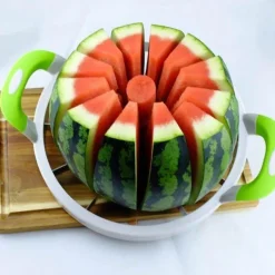 The Decor Haven Küche & Esszimmer-Wassermelonenschneider aus Edelstahl – Obstschneidewerkzeug