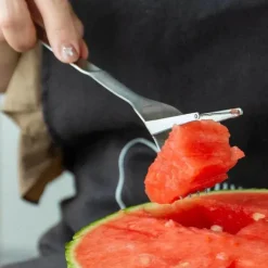 Tom Küche & Esszimmer-Wassermelonenschneider-Gabel - Schneidwerkzeug aus Edelstahl