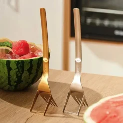 Tom Küche & Esszimmer-Wassermelonenschneider-Gabel - Schneidwerkzeug aus Edelstahl