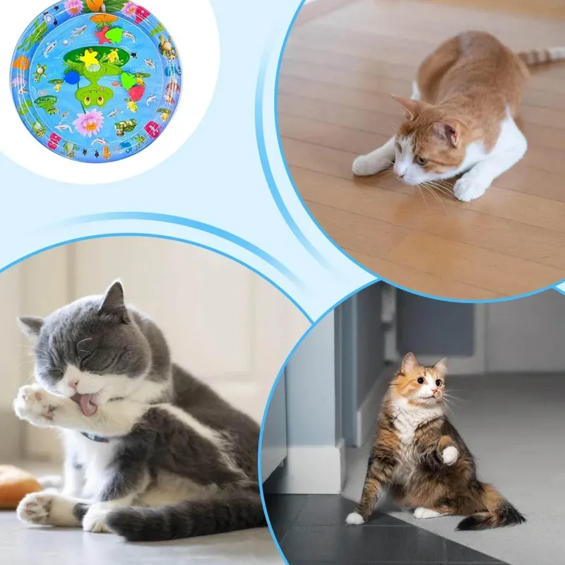 Furendo Haustierzubehör|Reinigungswerkzeuge Für Haustiere-Wasserspielmatte – Interaktives Wasseraktivitätsspielzeug für Kinder